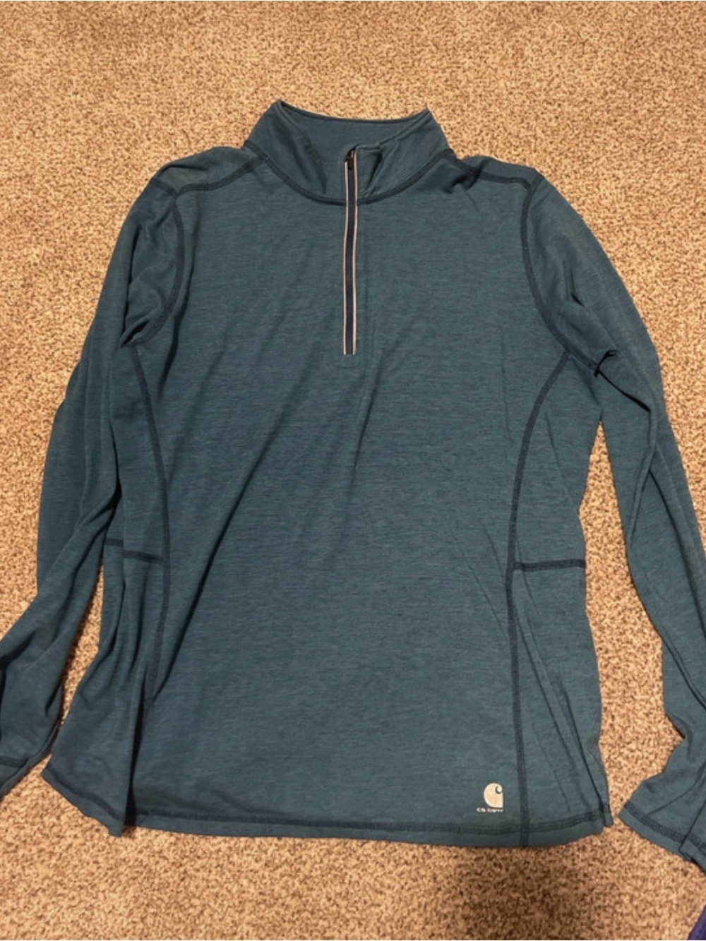 Carhartt Women's Teal Half-Zip Performance Pullover